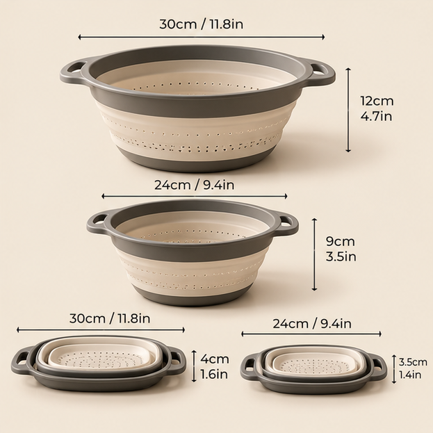 Collapsible Silicone Colander