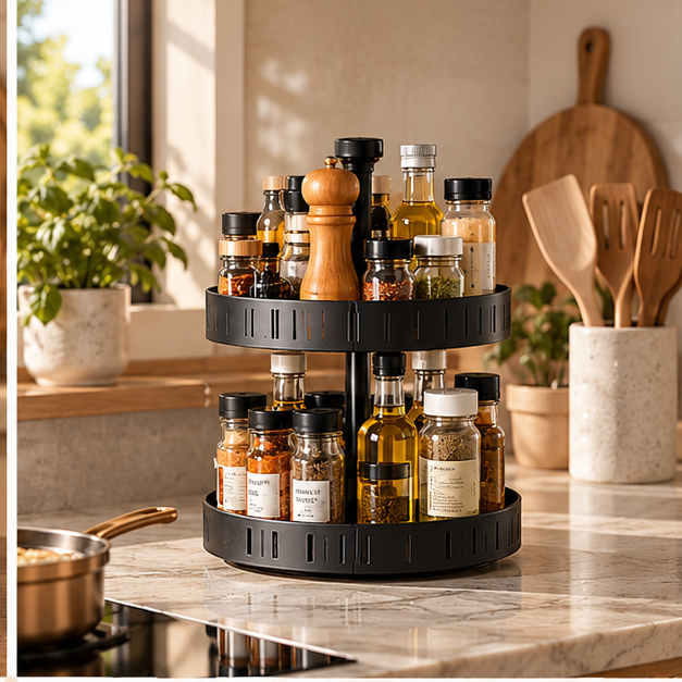 360° Rotating 2-Tier Spice Organizer
