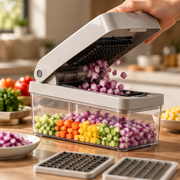 7-in-1 Vegetable Chopper & Food Storage Container