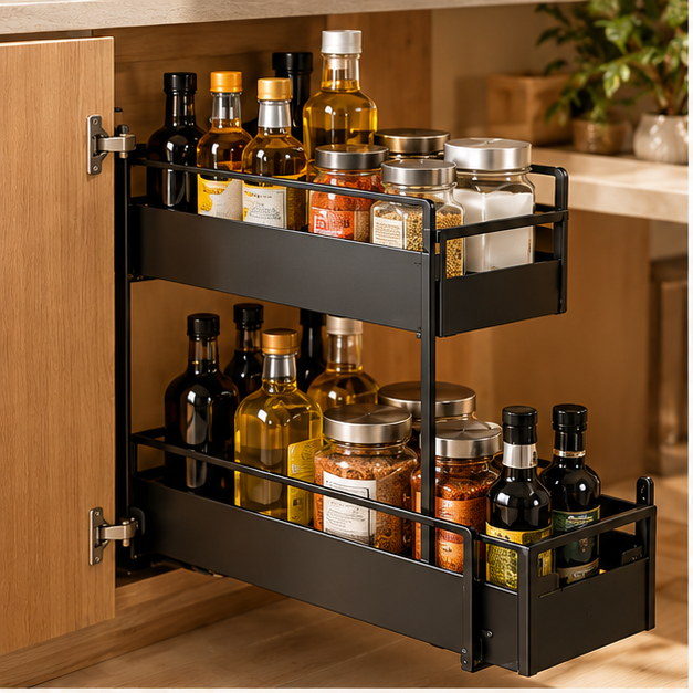 2-Tier Pull-Out Cabinet Organizer
