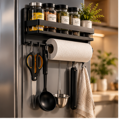Magnetic Refrigerator Side Organizer Rack