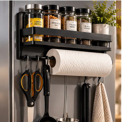 Magnetic Refrigerator Side Organizer Rack